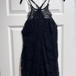 Intimately by Free People Black Lace Dress